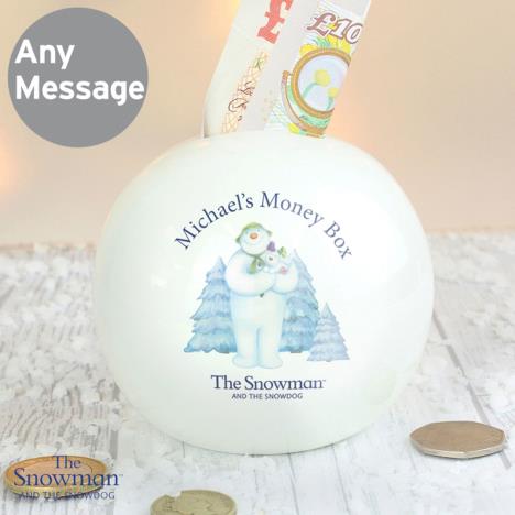 Personalised The Snowman & The Snowdog Money Box Extra Image 1